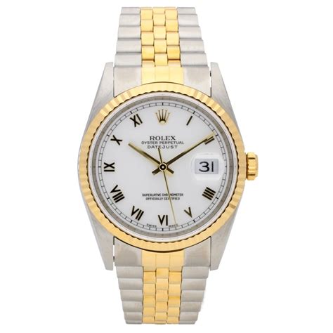 rolex datejust 16233 white dial.